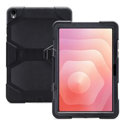 Xccess Survivor Essential Samsung Galaxy Tab S11 Hülle Kunststoff / Silikon Backcover + Ständer - Schwarz