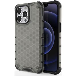 Mobigear Honeycomb iPhone 14 Pro Hülle Hardcase Backcover Stoßfest - Schwarz