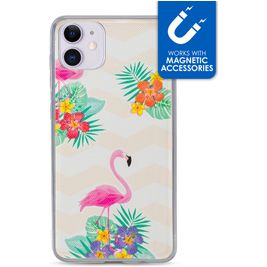 My Style Magneta iPhone 11 Hülle Flexibles TPU Backcover - Flamingo