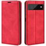 Mobigear Retro Slim Google Pixel 7 Hülle Klapphülle Geldbörse - Rot