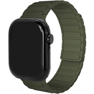 Mobilize Magnetic Silikon Apple Watch Armband Magnetverschluss - 49/46/45/44 mm - Grün