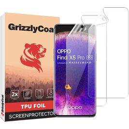 GrizzlyCoat OPPO Find X5 Pro Hydrogel TPU Displayschutz - Hüllenfreundlich + Applikator (2er Pack)