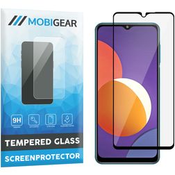 Mobigear Premium Samsung Galaxy M12 Panzerglas Displayschutz - Hüllenfreundlich - Schwarz