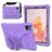 Mobigear Butterfly iPad Air 11 Zoll (2026) Hülle EVA Schaum Backcover + Schulterträger + Ständer - Lila