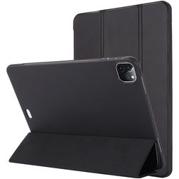 Mobigear Tri-Fold Gel iPad Pro 12.9 Zoll (2022) Hülle TPU,Kunstleder Klapphülle - Schwarz