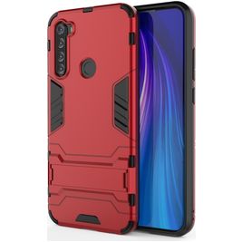 Mobigear Armor Stand Xiaomi Redmi Note 8T Hülle Hardcase Backcover Stoßfest mit Ständer - Rot