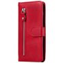 Mobigear Zipper Xiaomi Mi Note 10 Lite Hülle Klapphülle Geldbörse - Rot