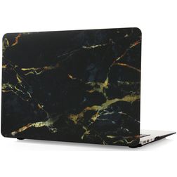 Mobigear Marble MacBook Pro 13 Zoll (2016-2023) Hardcase Hülle MacBook Case - Schwarz / Braun - Model A1706 / A1708 / A1989 / A2159 / A2289 / A2251 / A2338