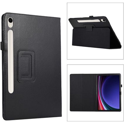 Mobigear Classic Samsung Galaxy Tab S11 Hülle Klapphülle + Stifthalter - Schwarz
