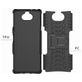 Mobigear Tire Sony Xperia 10 Hülle Hardcase Backcover Stoßfest mit Ständer - Schwarz