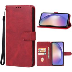 Mobigear Retro Samsung Galaxy A55 Hülle Klapphülle Geldbörse - Rot