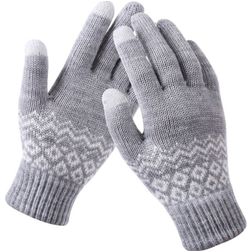 Mobigear Stretch Stoff Touchscreen Handschuhe - One-Size - Grau