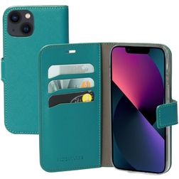 Mobiparts Saffiano Wallet iPhone 13 Hülle Klapphülle Geldbörse - Türkis