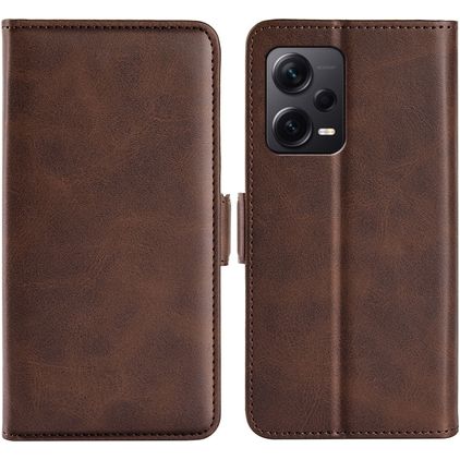 Mobigear Slim Magnet Xiaomi Redmi Note 12 Pro Plus Hülle Klapphülle Geldbörse - Braun