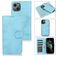 Mobigear Wallet iPhone 13 Mini Hülle Abnehmbare 2in1 Klapphülle Geldbörse - Babyblau
