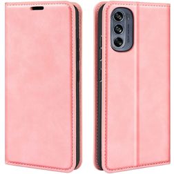 Mobigear Retro Slim Motorola Moto G62 Klapphülle Portemonnaie - Pink
