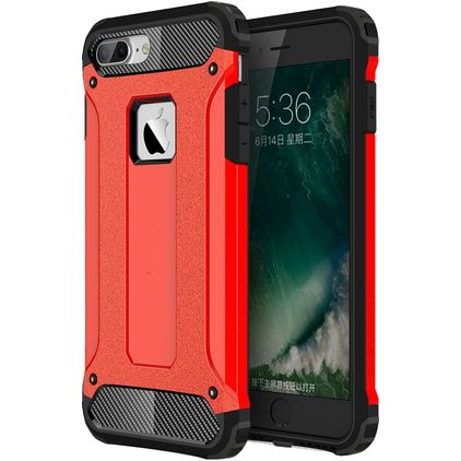 Mobigear Outdoor iPhone 8 Plus Hülle Hardcase Backcover Stoßfest - Rot