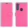 Mobigear Classic Motorola One Fusion Plus Hülle Klapphülle Geldbörse - Magenta
