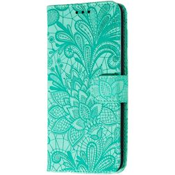 Mobigear Flowers POCO F2 Pro Hülle Klapphülle Geldbörse - Türkis