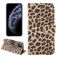 Mobigear Leopard iPhone 12 Hülle Klapphülle Geldbörse - Gelb