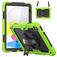 Mobigear SureGrip Xtreme iPad 11 (2025) Hülle Kunststoff,Silikon Backcover + Schulterträger + Ständer - Schwarz / Grün