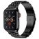Mobigear Monaco Edelstahl Apple Watch Armband Faltschließe - 49/46/45/44 mm - Schwarz