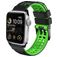 Mobigear Aero Armor Silikon Apple Watch Armband Dornschließe - 42/41/40/38 mm - Schwarz / Grün