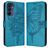 Mobigear Butterfly Samsung Galaxy A16 Klapphülle Portemonnaie - Blau