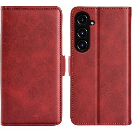 Mobigear Slim Magnet Samsung Galaxy S23 FE Hülle Klapphülle Geldbörse - Rot