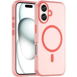 Mobigear Shockproof iPhone 16 MagSafe Hülle Flexibles TPU Backcover - Rot