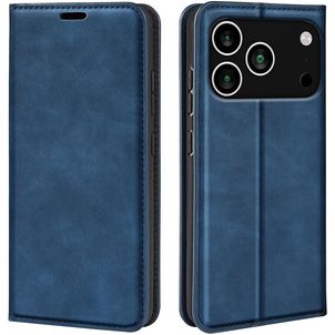 Mobigear Retro Slim iPhone 17 Pro Max Klapphülle Portemonnaie - Dunkelblau