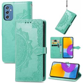 Mobigear Mandala Samsung Galaxy M52 Hülle Klapphülle Geldbörse - Türkis