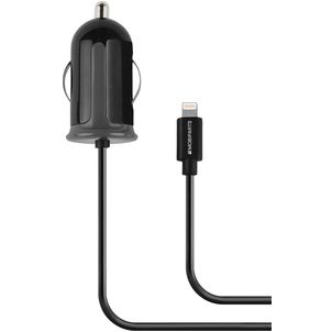 Mobiparts Auto Ladegerät Apple Lightning 1 Meter 2.4A - Schwarz