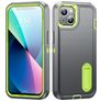 Mobigear Rugged Stand iPhone 14 Plus Hülle Hardcase Backcover Stoßfest mit Ständer - Grün