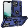 Mobigear Armor Ring iPhone 18 Pro Hülle Hardcase Backcover Stoßfest mit Ringhalter - Blau