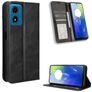 Mobigear Sensation Motorola Moto E14 Hülle Klapphülle Geldbörse - Schwarz