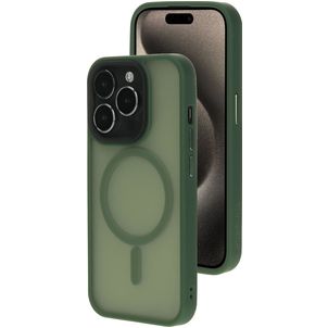 Mobiparts Hardcover iPhone 15 Pro MagSafe Hardcase Backcover - Satin Green