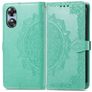 Mobigear Mandala OPPO A17 Hülle Klapphülle Geldbörse - Grün