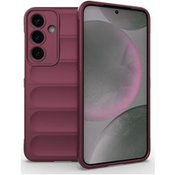 Mobigear Bumpy Samsung Galaxy S25 Plus Hülle Flexibles TPU Backcover - Rot