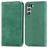 Mobigear Retro Slim Samsung Galaxy S21 FE Hülle Klapphülle Geldbörse - Grün