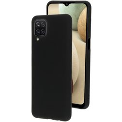 Mobiparts Samsung Galaxy A12 Silikon Hülle Backcover - Schwarz