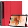 Mobigear Tri-Fold Gel Samsung Galaxy Tab S7 FE Hülle TPU,Kunstleder Klapphülle + Stifthalter - Rot
