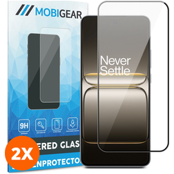 Mobigear Premium OnePlus Nord CE5 Panzerglas Gehärtetes Glas Displayschutz - Hüllenfreundlich - Schwarz (2er Pack)