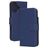 Mobiparts Wallet iPhone 16 MagSafe Hülle Echtes Leder Klapphülle Geldbörse - Blau