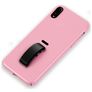 Mobigear Rubber Ring iPhone XS Max Hülle Hardcase Backcover mit Ringhalter - Pink