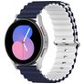 Mobigear Ocean Silikon Smartwatch Armband Dornschließe - 22-mm-Universalanschluss - Weiß / Dunkelblau
