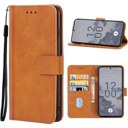 Mobigear Wallet Nokia X30 Hülle Klapphülle Geldbörse - Braun