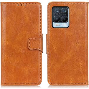 Mobigear Classy Realme 8 Hülle Klapphülle Geldbörse - Cognac