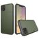 Mobigear Card iPhone 11 Hülle Hardcase Backcover Stoßfest mit Kartenhalter - Armeegrün