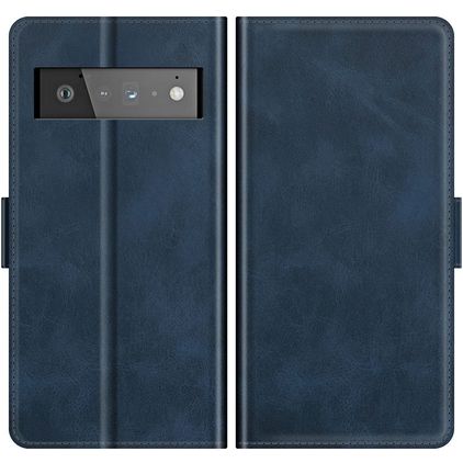 Mobigear Slim Magnet Google Pixel 6 Pro Hülle Klapphülle Geldbörse - Blau